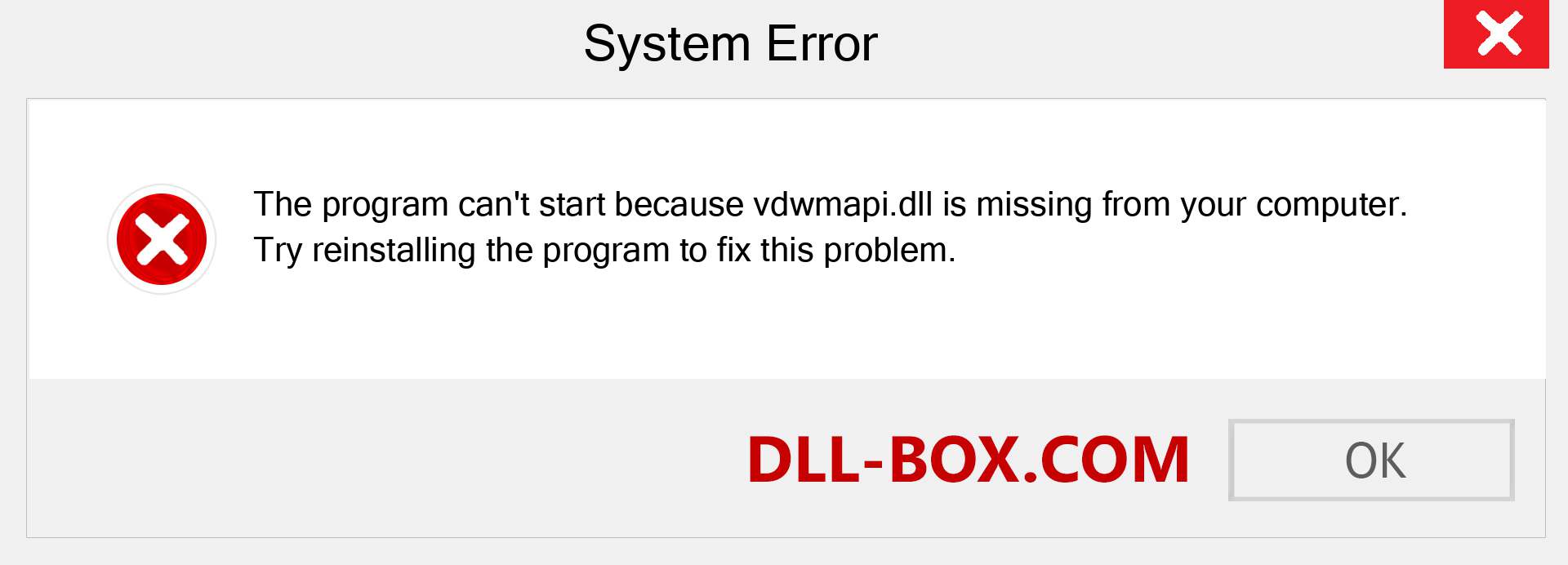  vdwmapi.dll file is missing?. Download for Windows 7, 8, 10 - Fix  vdwmapi dll Missing Error on Windows, photos, images